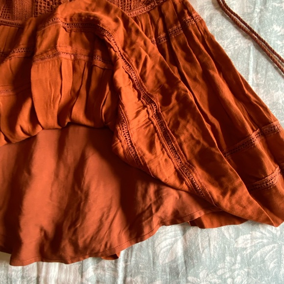 NWT Free People Emily Dress, Crochet, Cooper, Boho - Picture 6 of 12